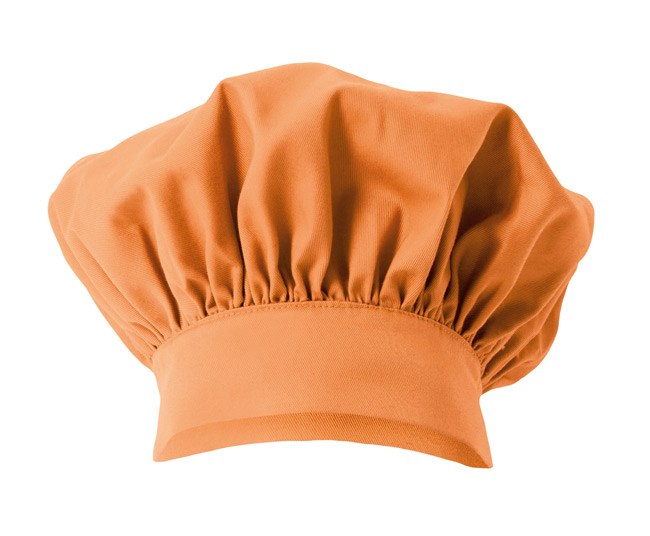 gorro-barrete-chef-cozinha-sarja-ajustável-laranja-claro-404001-velilla