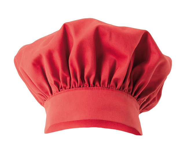 gorro-barrete-chef-cozinha-sarja-ajustável-vermelho-coral-referência-404001-velilla