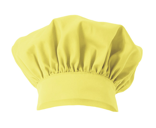 gorro-barrete-chef-cozinha-sarja-ajustável-amarelo-claro-referência-404001-velilla