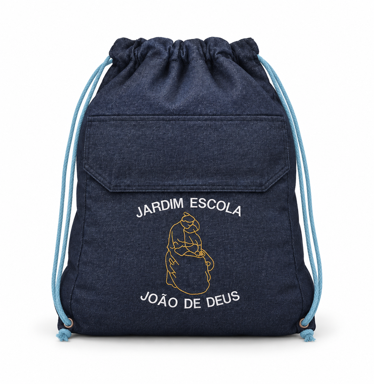 Saco de ganga volumoso em fundo branco