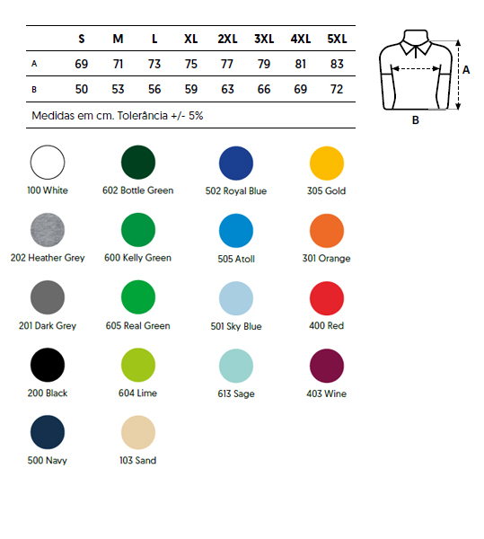 gibson medidas e cores
