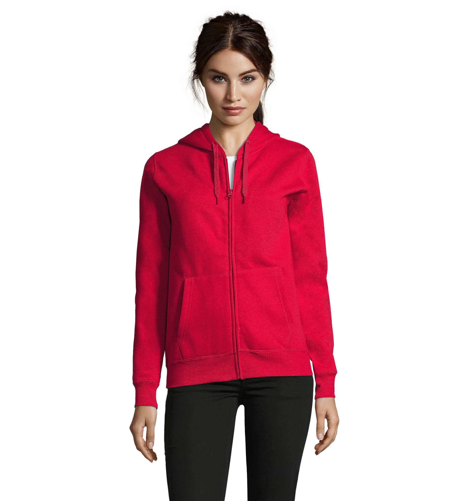 casaco-malha-escovada-com-capuz-forrado-com-fecho-senhora-vermelho-seven-women-sols