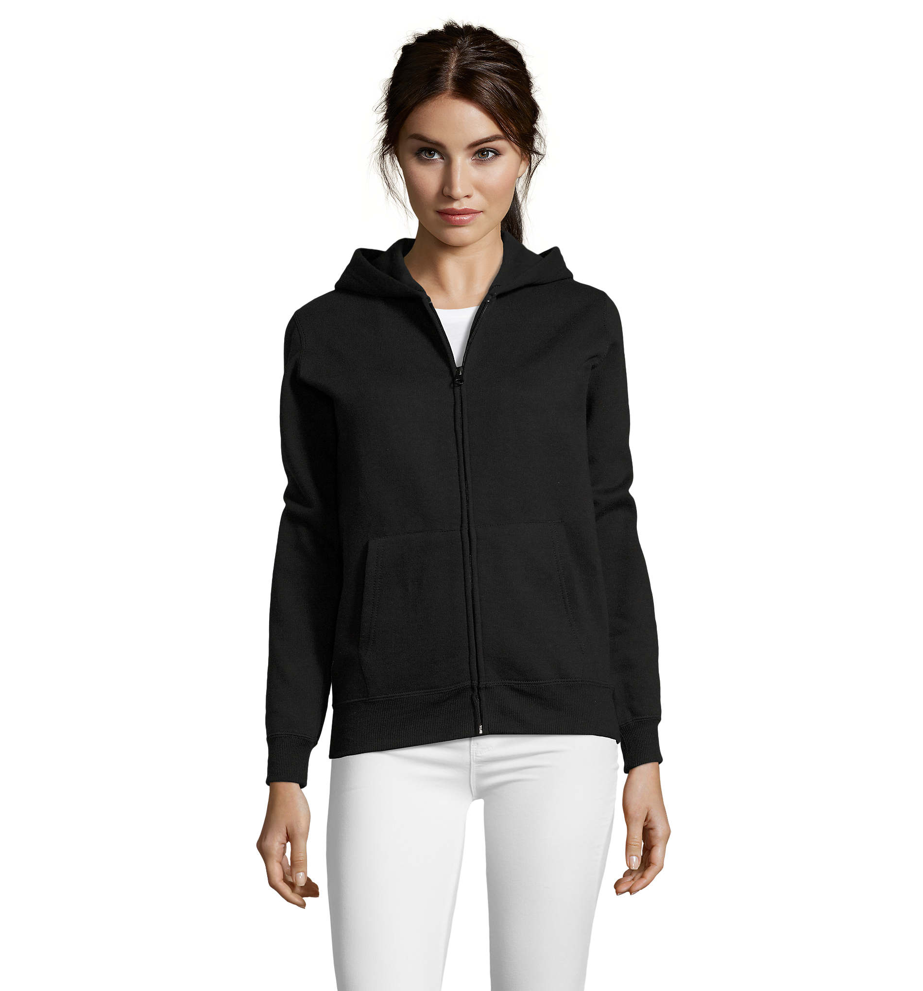 casaco-malha-escovada-com-capuz-forrado-com-fecho-senhora-preto-seven-women-sols