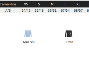 Embassy cores e tamanhos