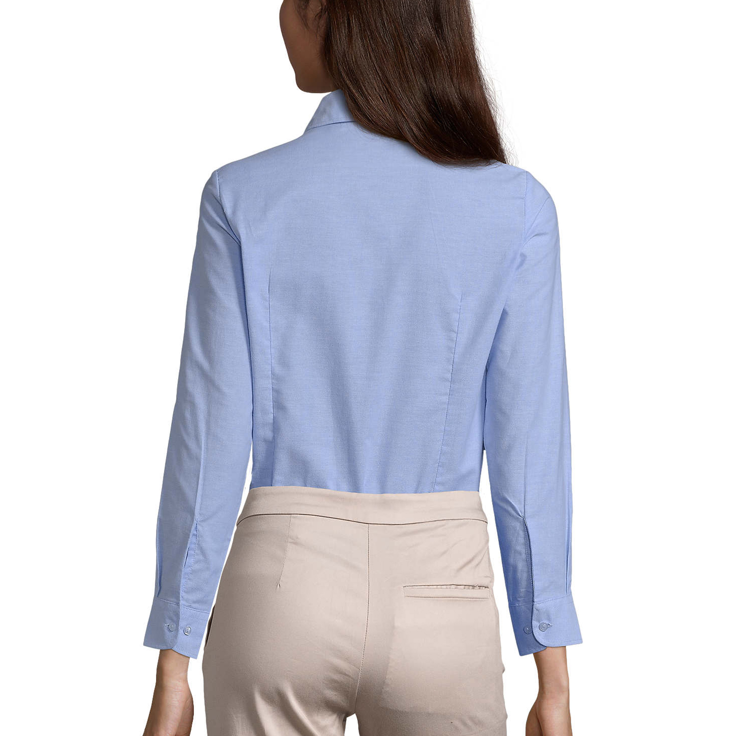 camisa-senhora-mulher-branca-oxford-manga-comprida-azul-claro-embassy-sols
