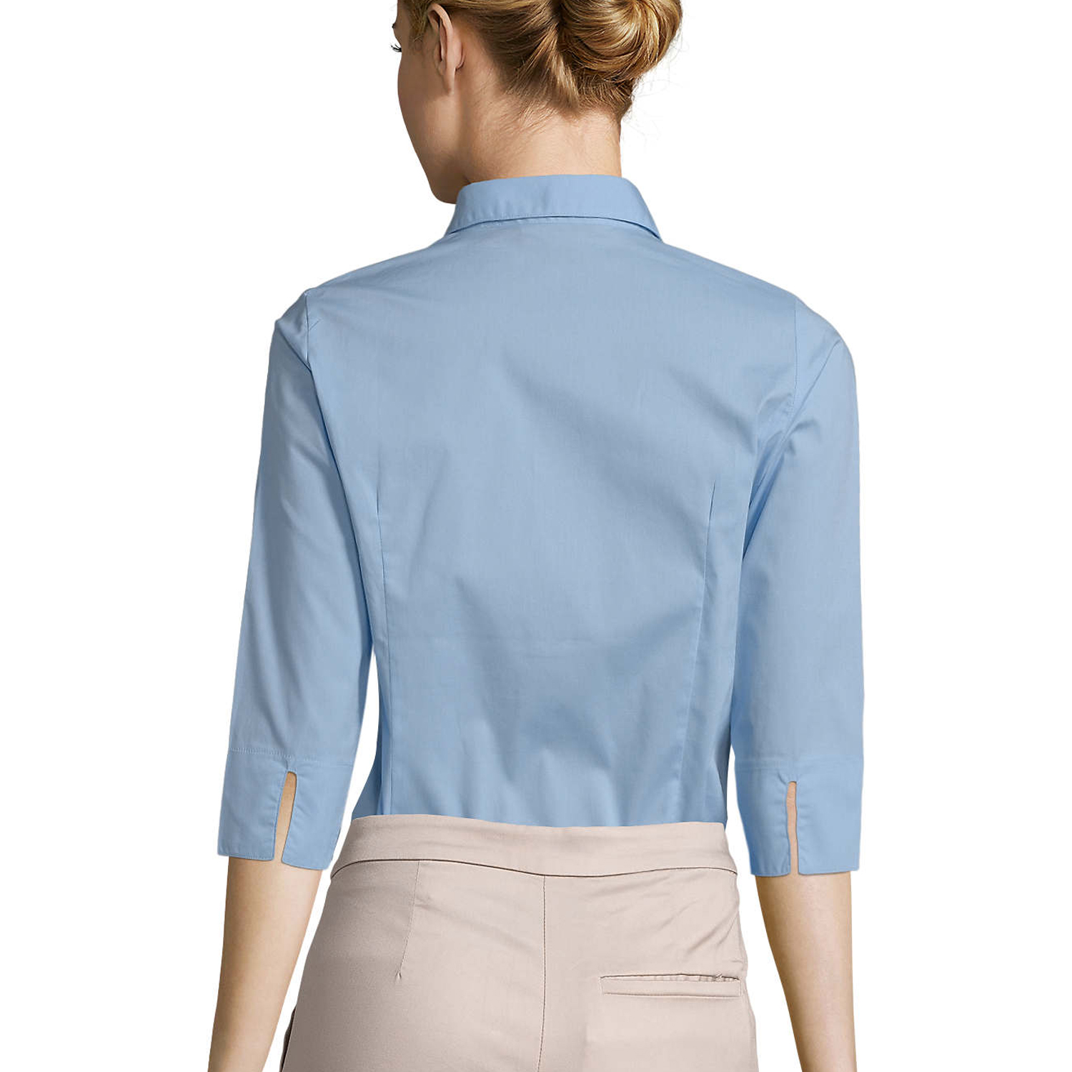 camisa-senhora-stretch-manha-3/4-corporativa-azul-céu-effect-sols