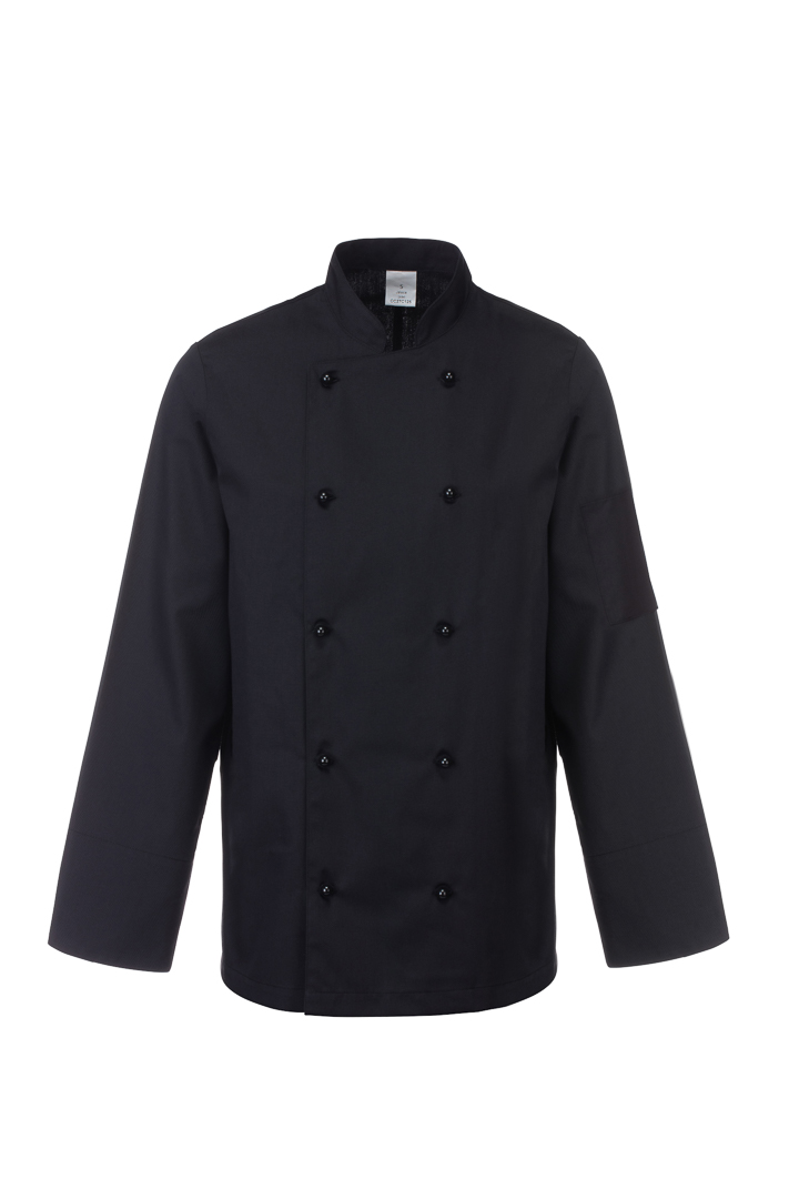 jaleca-unissexo-com-botões-removíveis-preta-manga-comprida-sena-naivest